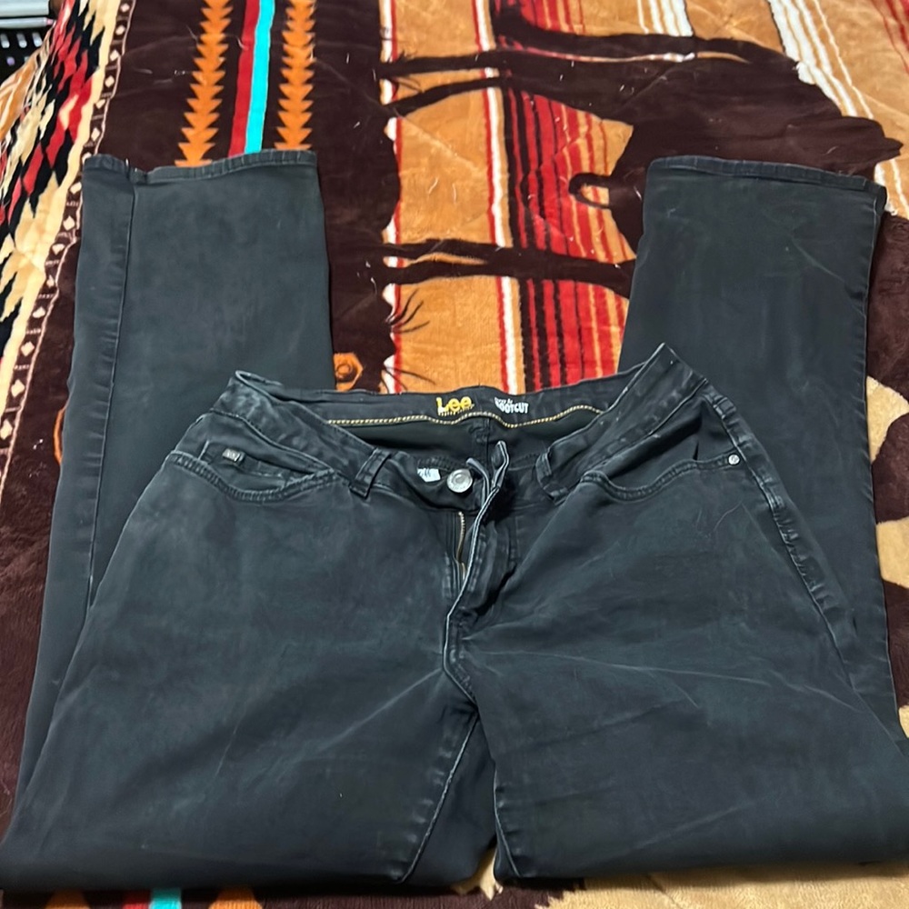 Lee black bootcut jeans 10 long